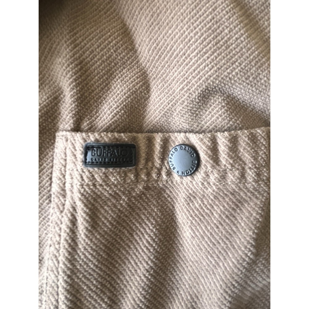 Buffalo David Bitton Jacket Mens Large Tan Corduroy Shacket Shirt Jafar - Picture 6 of 7